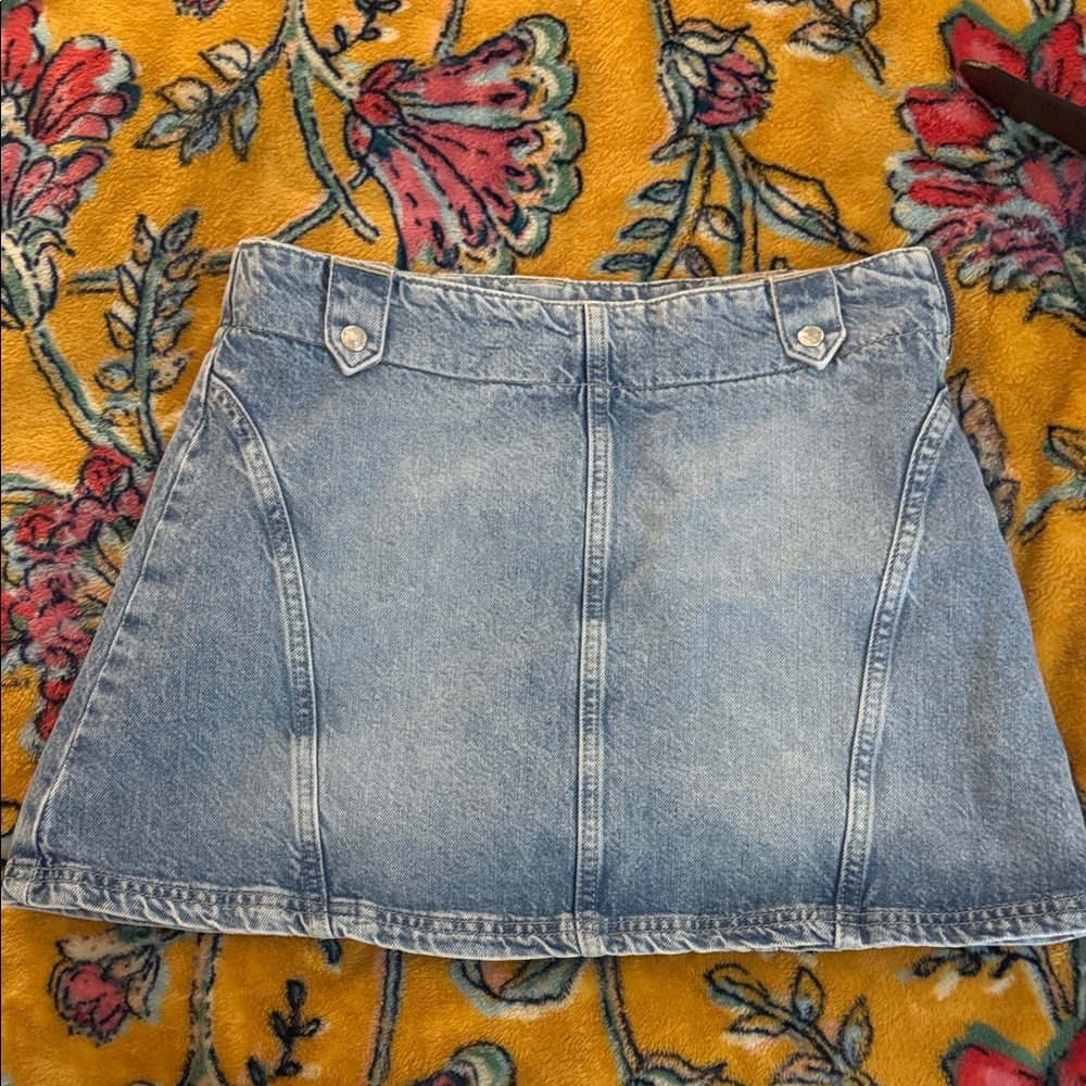 We The Free Light Blue A-Line Skirt